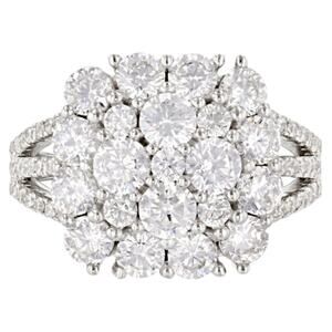 Bella Luce White Cubic Zirconia Rhodium Over Silver Ring 4.86ctw 10 NWT BMC586